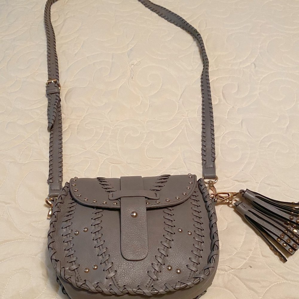 Under One Sky Studded Crossbody Bag - Gray - Picture 5 of 9